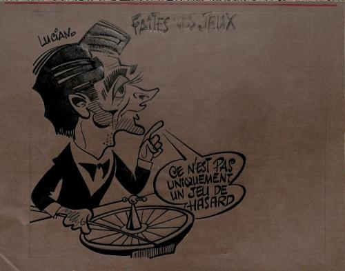 CARICATURE ORIGINALE DE JEAN LUCIANO
