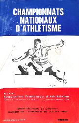PROGRAMME OFFICIEL CHAMPIONNATS NATIONAUX ATHLÉTISME 1965