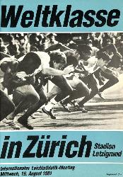 PROGRAMME OFFICIEL MEETING INTERNATIONAL ATHLÉTISME 1981