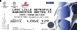 Billet entier Losc Lille vs Manchester United du 2 novembre 2005