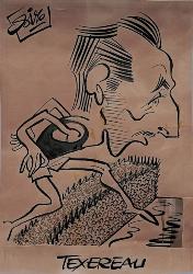 Caricature originale de Guy TEXEREAU (FR) Athlétisme