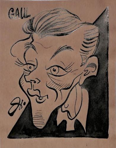 Caricature originale de Charly GAUL (LUX)