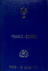 Programme officiel VIP du match France vs Écosse du 19 janvier 1991