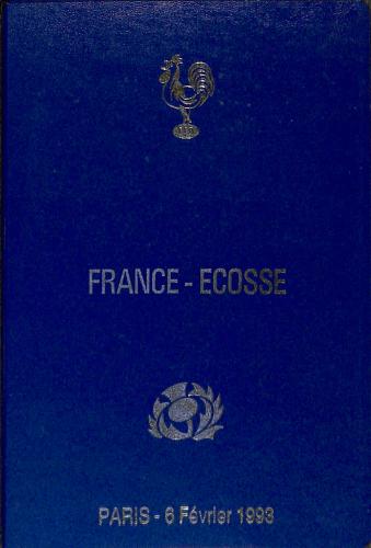 Programme officiel VIP du match France vs Écosse du 6 février 1993