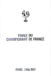 Programme officiel VIP de la Finale du Championnat de France 1987