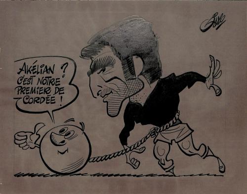 CARICATURE ORIGINALE DE STEFAN AKÉLIAN