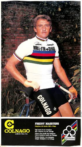 PHOTO PUBLICITAIRE DE FREDDY MAERTENS COLNAGO BOULE D'OR