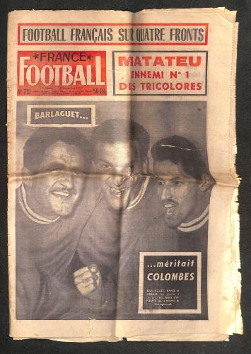 FRANCE FOOTBALL N°713 DU 10 NOVEMBRE 1959