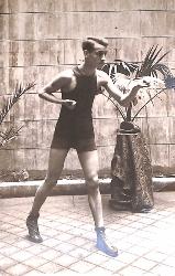 Carte postale d’un boxeur à déterminer.