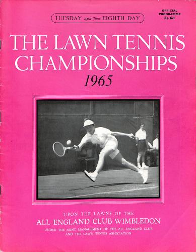Programme du Tournoi de Wimbledon du 29 juin 1965