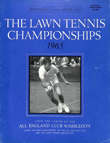 Programme du Tournoi de Wimbledon du 30 juin 1965