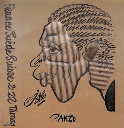 Caricature originale d'Hermann PANZO (FR) Athlétisme