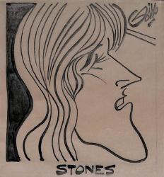 Caricature originale de Dwight STONES (USA) Athlétisme