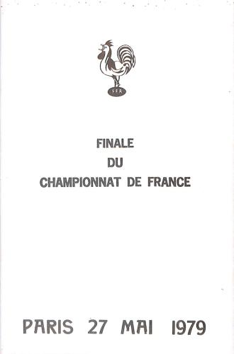 Programme officiel VIP de la Finale du Championnat de France 1979