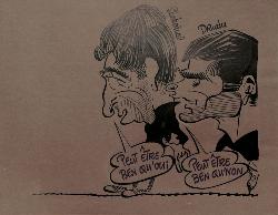CARICATURE ORIGINALE DE SÉNÉCHAL ET DRUDA (ROUEN)