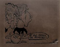 CARICATURE ORIGINALE DE BURCKLÉ ET WATTEAU (SOCHAUX)