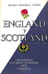 PROGRAMME OFFICIEL DU MATCH ANGLETERRE VS ÉCOSSE DU 15 MARS 1975