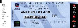 BILLET ENTIER AMIENS SC VS DIJON DU 15 AVRIL 2008