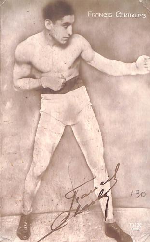 Carte postale dédicacée par Francis Charles.