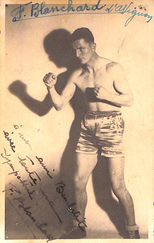 Carte postale dédicacée par François Blanchard.