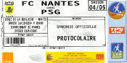 Billet FC Nantes vs PSG du 16 octobre 2004