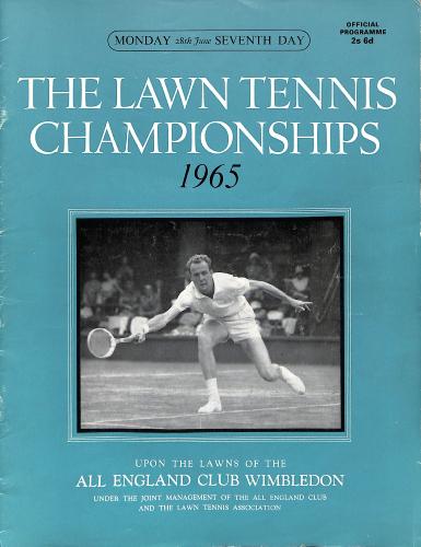 Programme du Tournoi de Wimbledon du 28 juin 1965