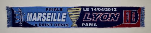 ÉCHARPE FOOTBALL OLYMPIQUE DE MARSEILLE VS OLYMPIQUE LYONNAIS