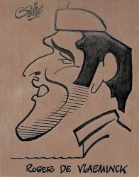 Caricature originale de Roger DE VLAEMINCK (BEL)