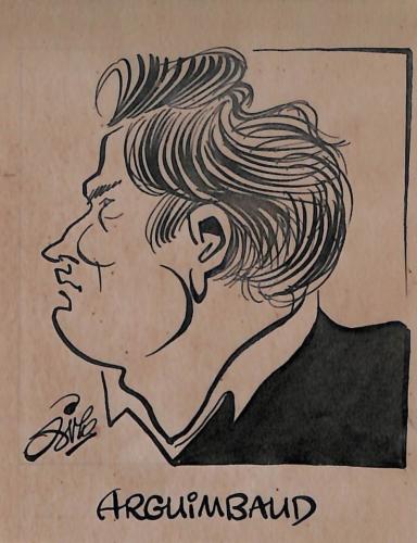 Caricature originale d'ARGUIMBAUD (Club à déterminer)