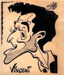 CARICATURE ORIGINALE DE JEAN VINCENT (LOSC LILLE, STADE DE REIMS)