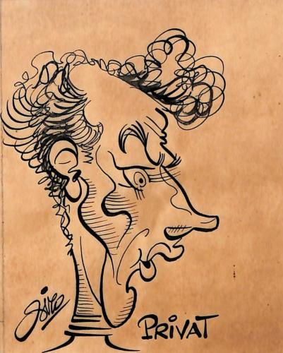 Caricature originale de René PRIVAT (FR)