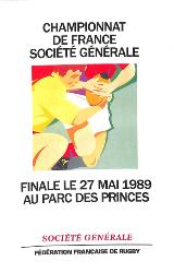 Programme officiel VIP de la Finale du Championnat de France 1989