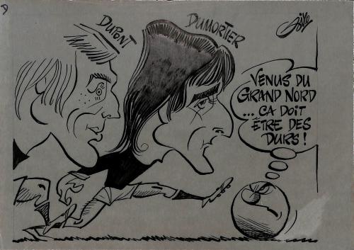 CARICATURE ORIGINALE DE DUPONT ET DUMORTIER (ROUBAIX)