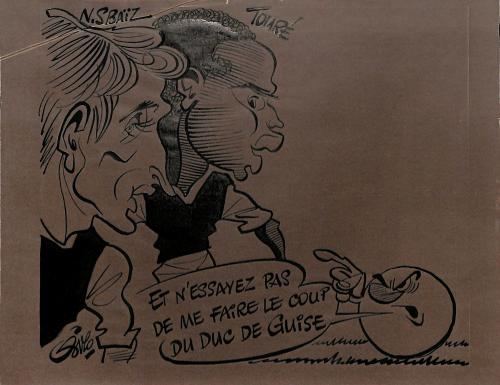 CARICATURE ORIGINALE DE SBAÏZ ET TOURÉ (ASSE/LORIENT)