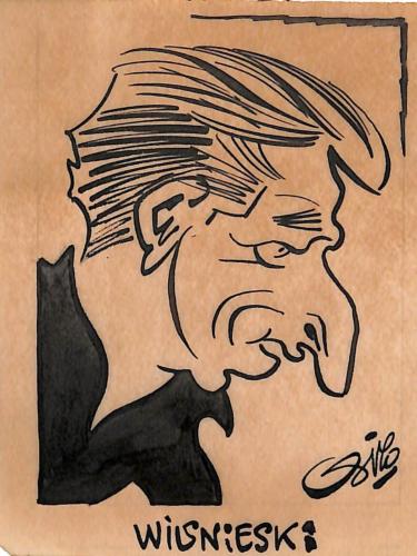 CARICATURE ORIGINALE DE MARYAN WISNIEWSKI (FC SOCHAUX, RC LENS)