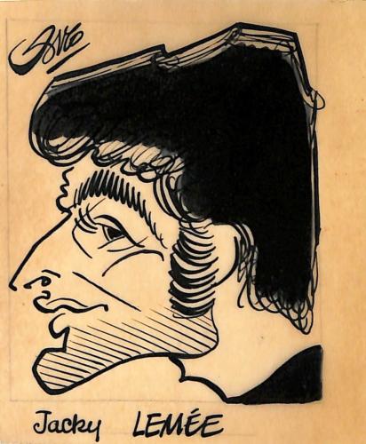 CARICATURE ORIGINALE DE JACKY LEMÉE (US ORLEANS, US CRÉTEIL, FC CHARTRES)