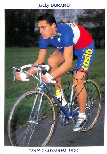 CARTE PHOTO DE JACKY DURAND AUTOGRAPHIÉE