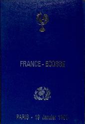 Programme officiel VIP du match France vs Écosse du 19 janvier 1991