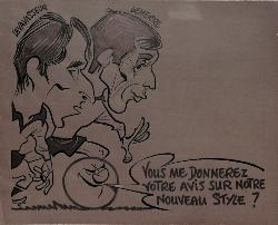 CARICATURE ORIGINALE DE LEVAVASSEUR ET LEMERRE (RC PARIS-SEDAN/NANTES)