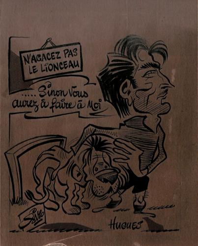 CARICATURE ORIGINALE D'ANGELO HUGUES