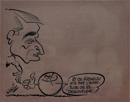 CARICATURE ORIGINALE DE PIERRE MICHELIN