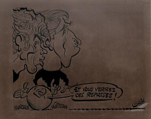 CARICATURE ORIGINALE DE BURCKLÉ ET WATTEAU (SOCHAUX)