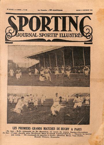 SPORTING N°262 DU 21 OCTOBRE 1919