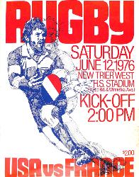 PROGRAMME OFFICIEL DU MATCH USA VS FRANCE DU 12 JUIN 1976