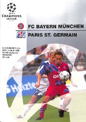 PROGRAMME OFFICIEL CHAMPIONS LEAGUE FC BAYERN MUNICH VS PARIS SAINT-GERMAIN DU 23 NOVEMBRE 1994