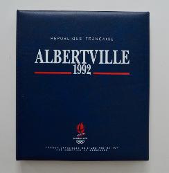 CLASSEUR ENVELOPPES TIMBRES MEDAILLES 1ER JOUR ALBERTVILLE 1992