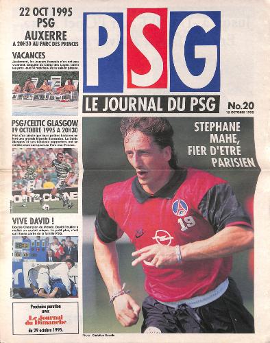 Le journal du PSG N°20 du 15 octobre 1995