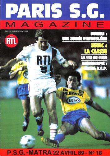 Magazine du Paris S.G. N°18 du 22 avril 1989