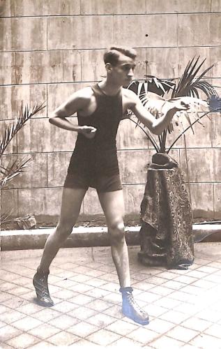 Carte postale d’un boxeur à déterminer.