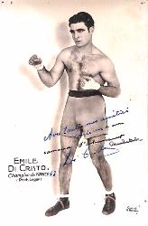 Carte photo dédicacée par Emile Di Cristo.